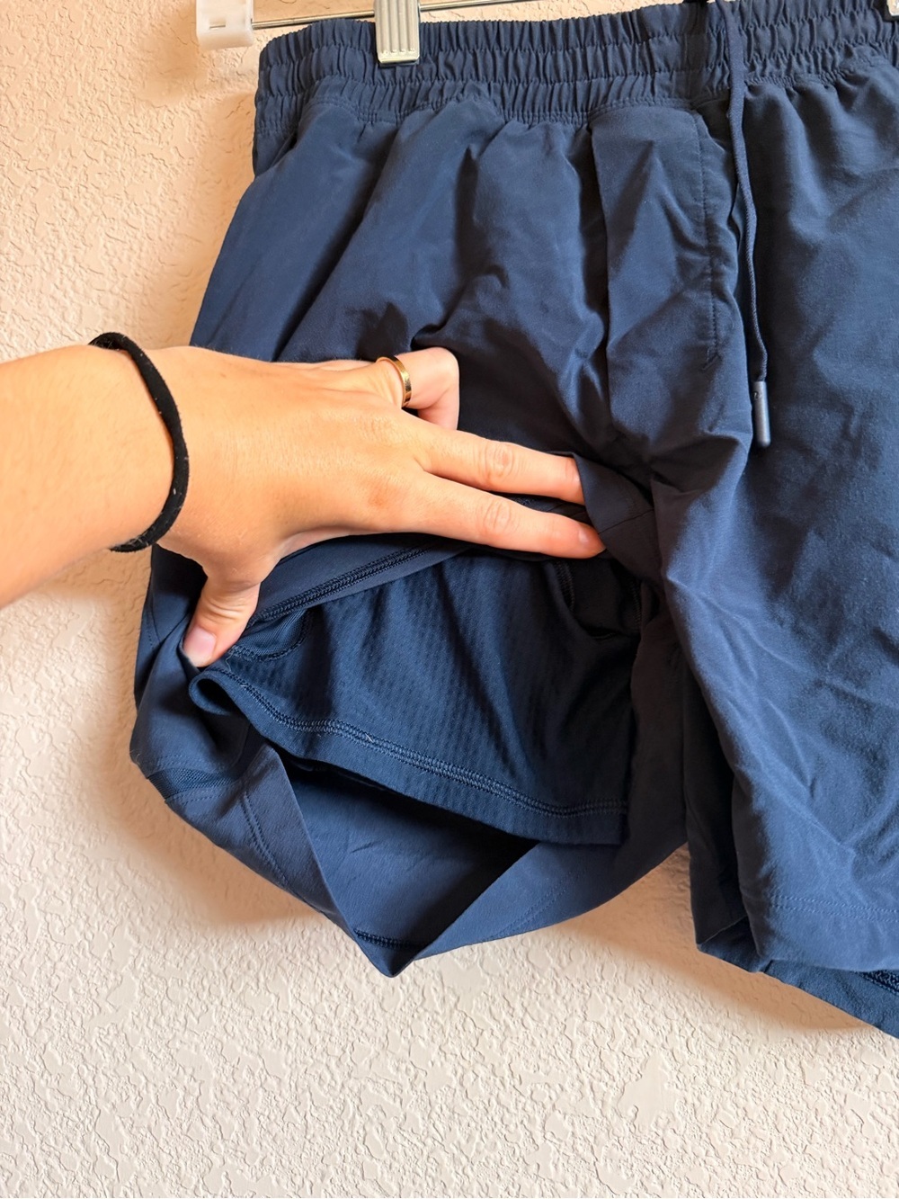 lululemon athletica Men's Pace Breaker Dark Navy Performance Shorts - Picture 3 of 6